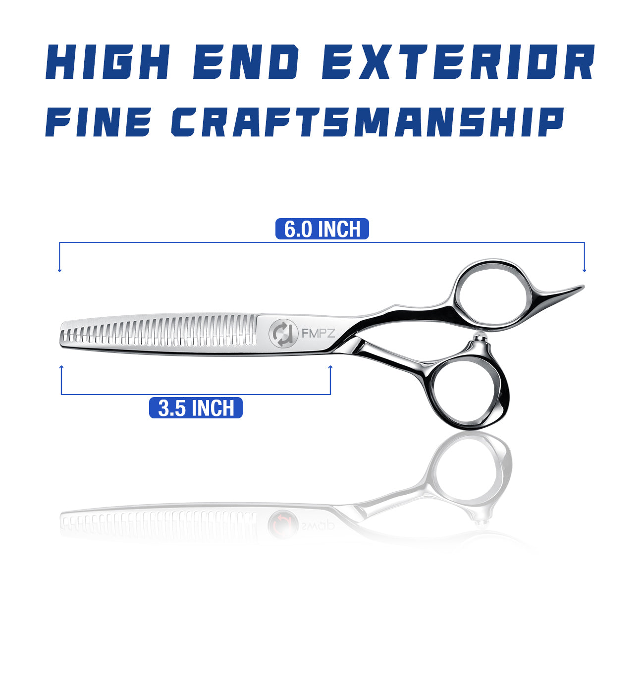 FMPZ 6" 440C Thinning Shears: Ultra-Sharp Professional Scissors for Salon & Home Precision Trimming S3